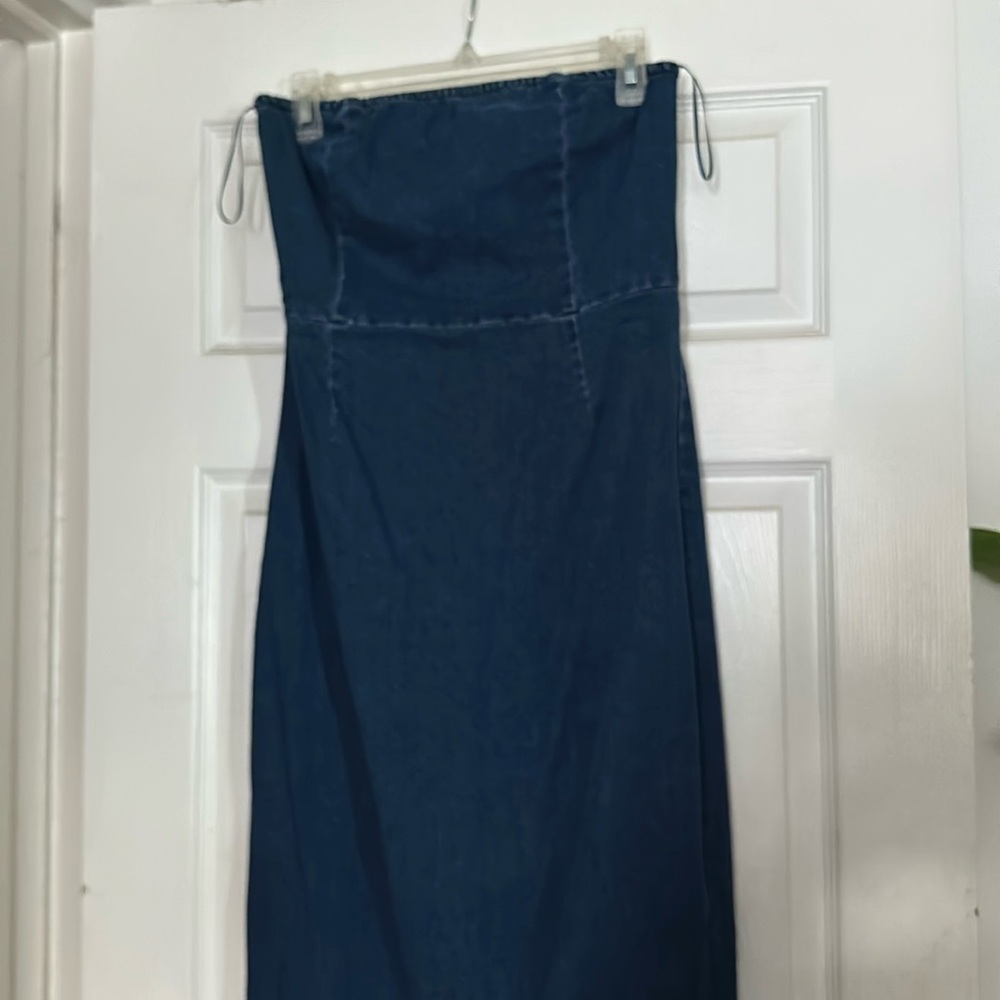 Denim long dress